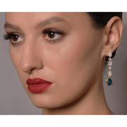 Blue Stone Dangle Earrings